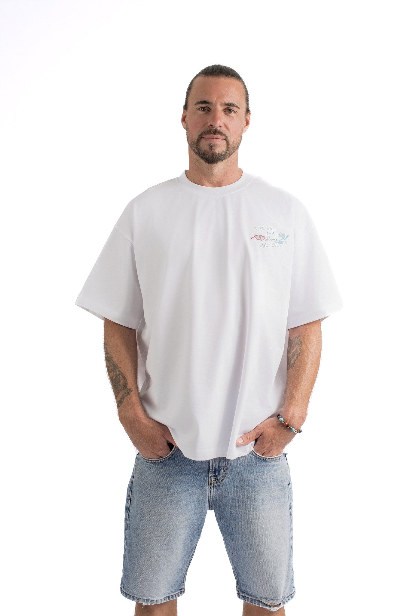 T-Shirt Oversize 235 g - If I'm Late, Blame the Ocean