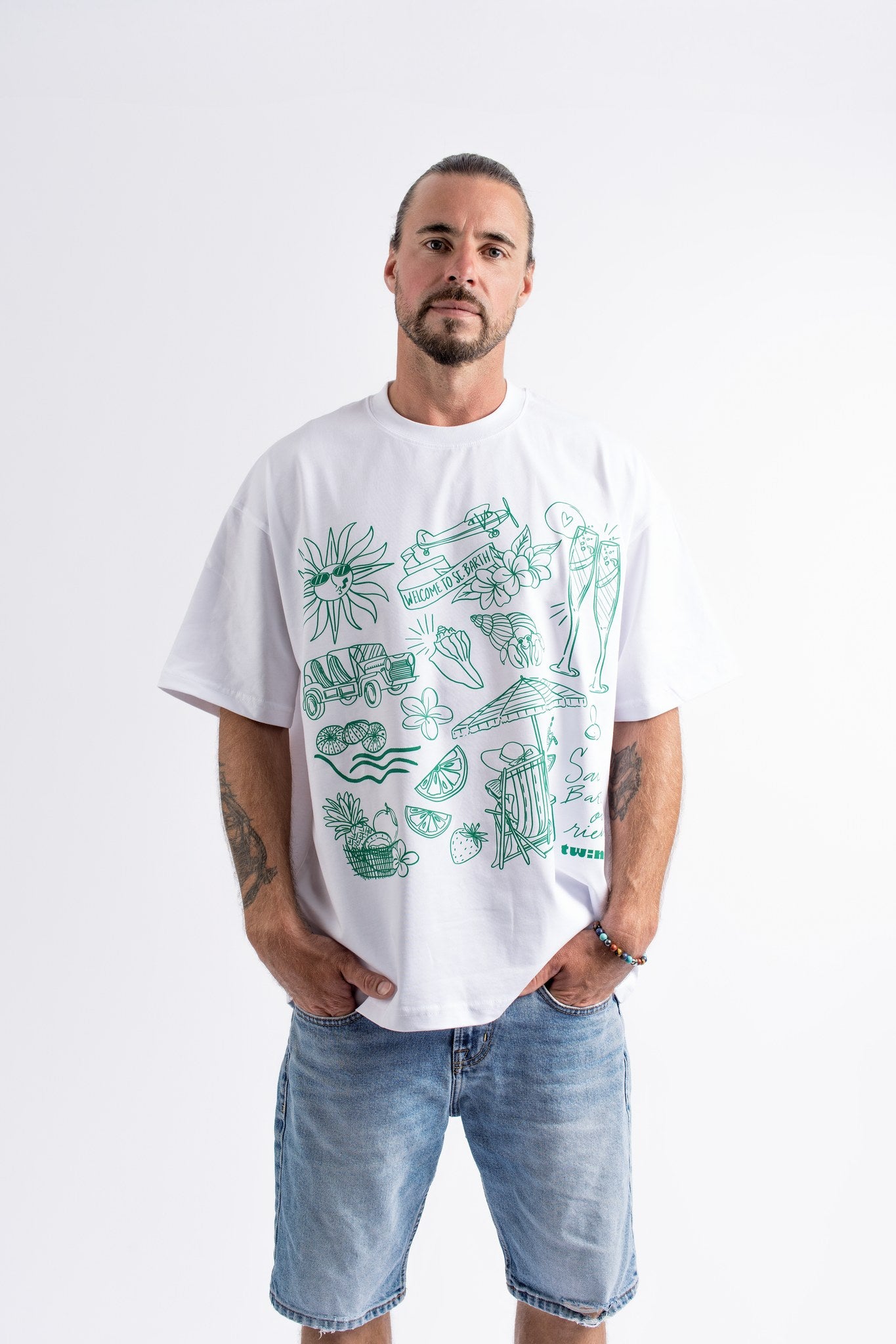 T-Shirt Oversize 235 g - Saint-Barth ou Rien