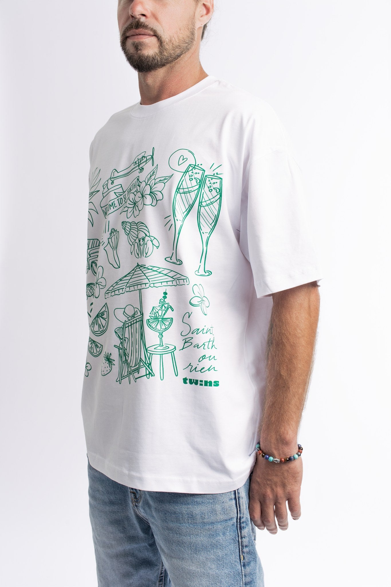T-Shirt Oversize 235 g - Saint-Barth ou Rien