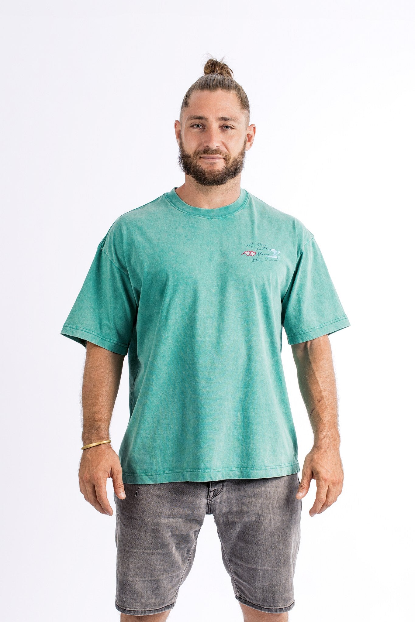 T-Shirt Oversize Vintage 230 g - If I'm Late, Blame the Ocean