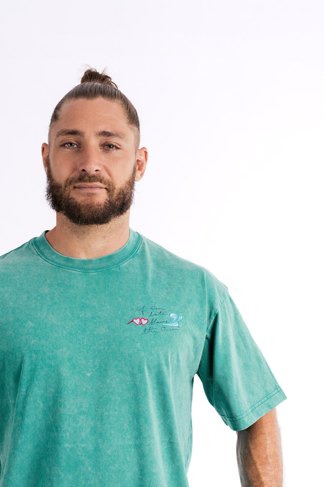 T-Shirt Oversize Vintage 230 g - If I'm Late, Blame the Ocean