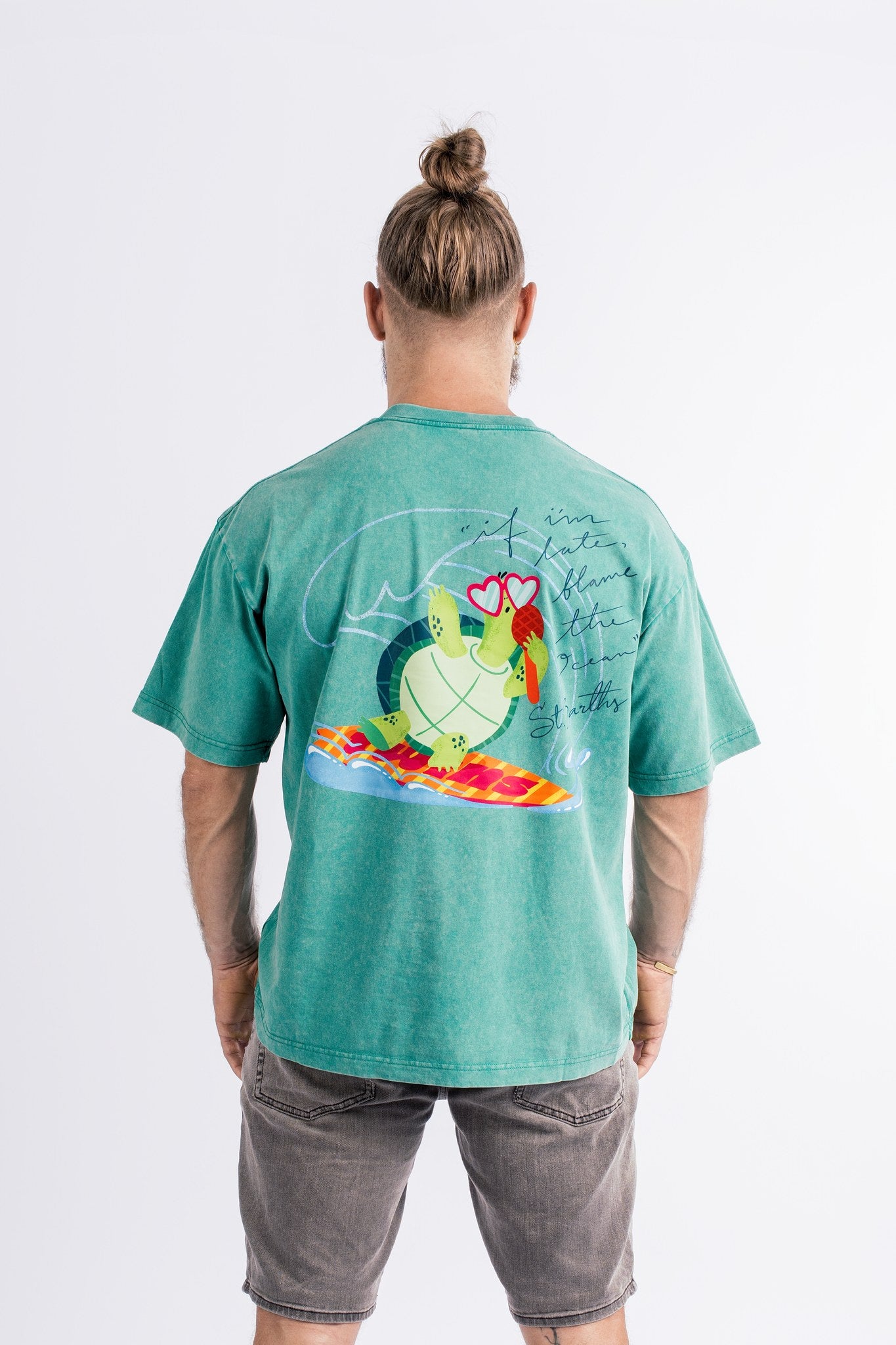 T-Shirt Oversize Vintage 230 g - If I'm Late, Blame the Ocean