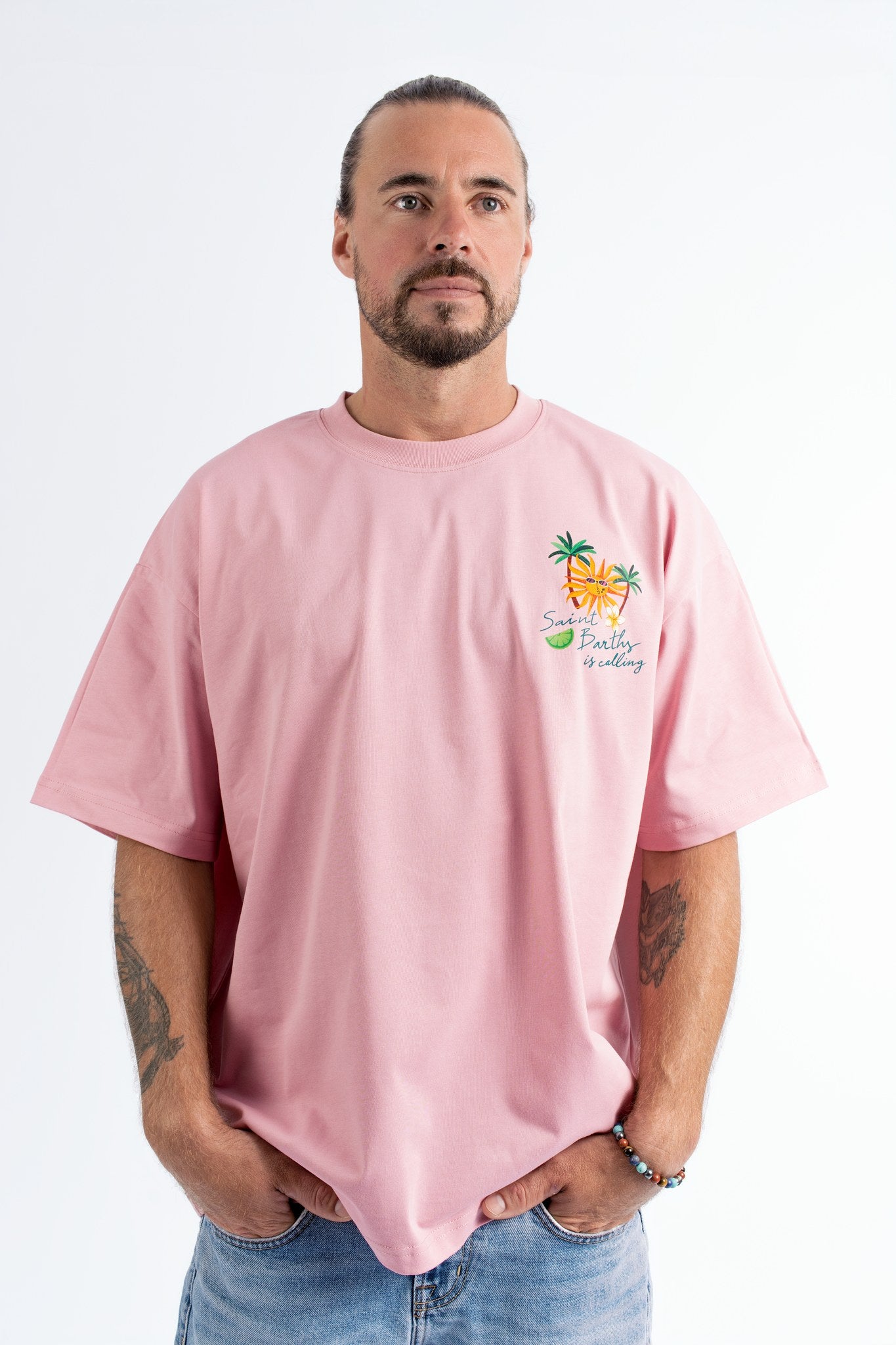 T-Shirt Oversize 235 g - Saint-Barth Is Calling