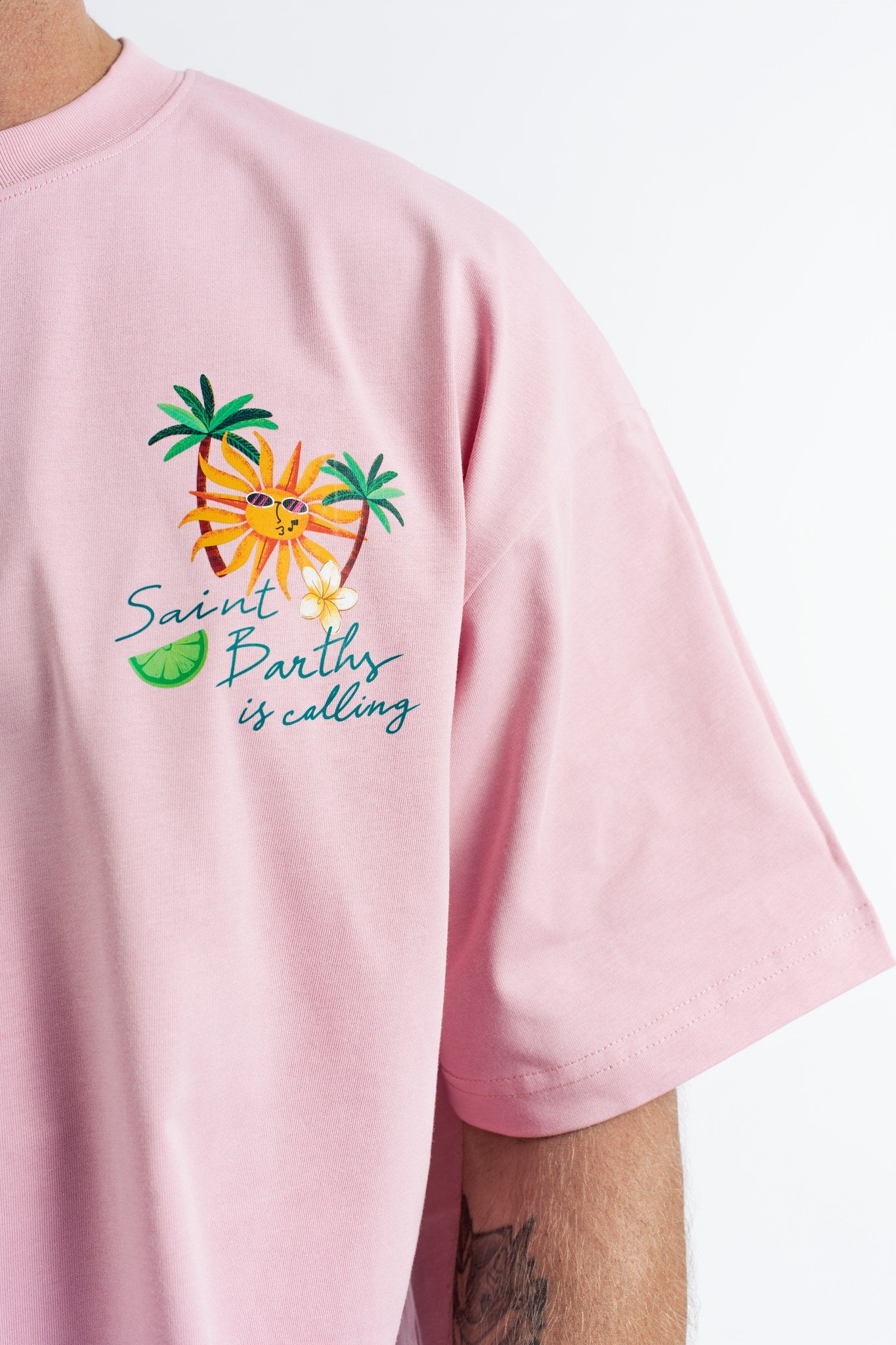 T-Shirt Oversize 235 g - Saint-Barth Is Calling