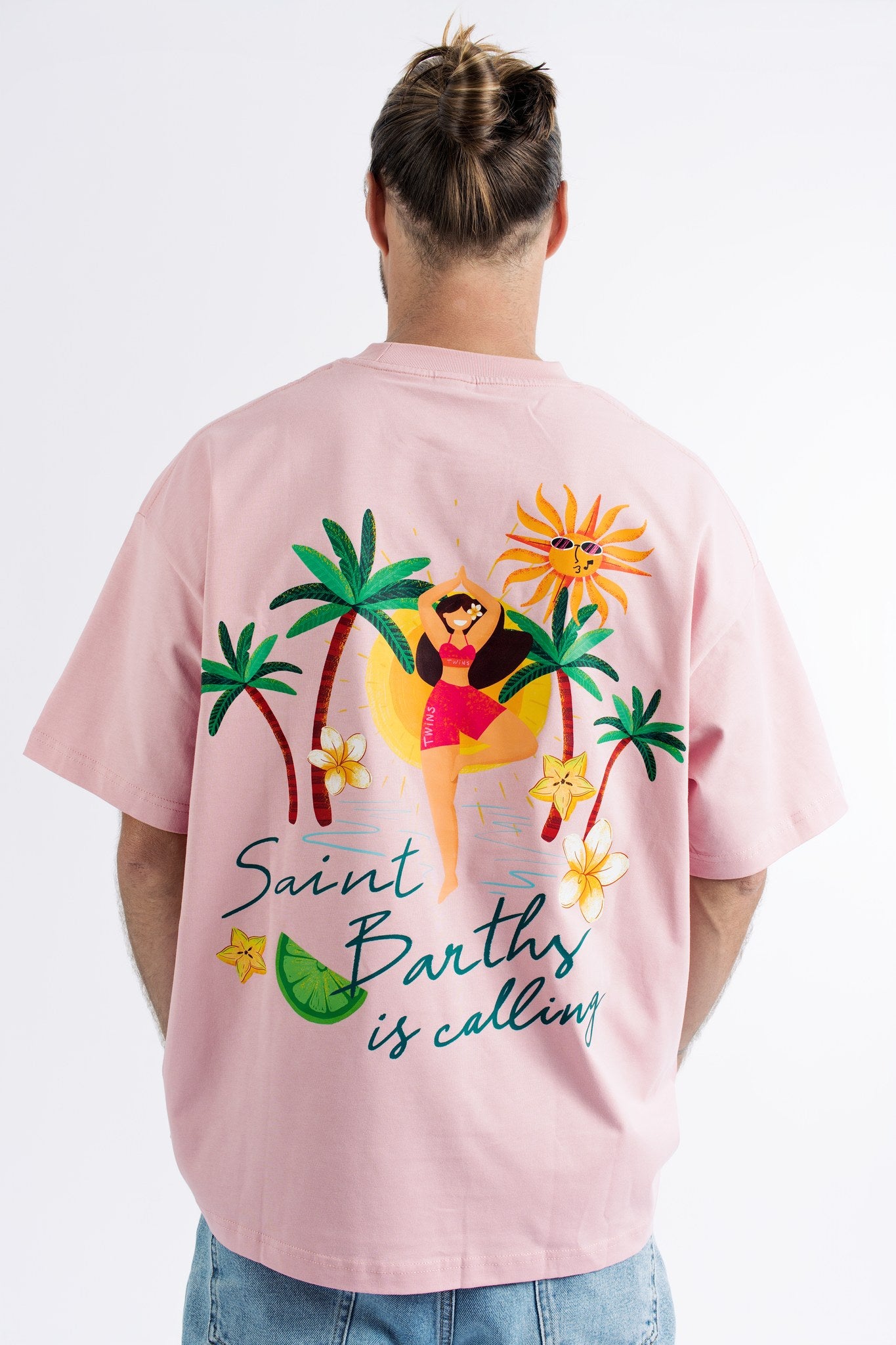 T-Shirt Oversize 235 g - Saint-Barth Is Calling